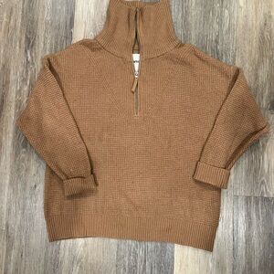 Aerie Warm light Brown Cowl Neck Sweater